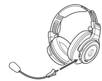 audio-technica Wireless Gaming Headset - attached securely