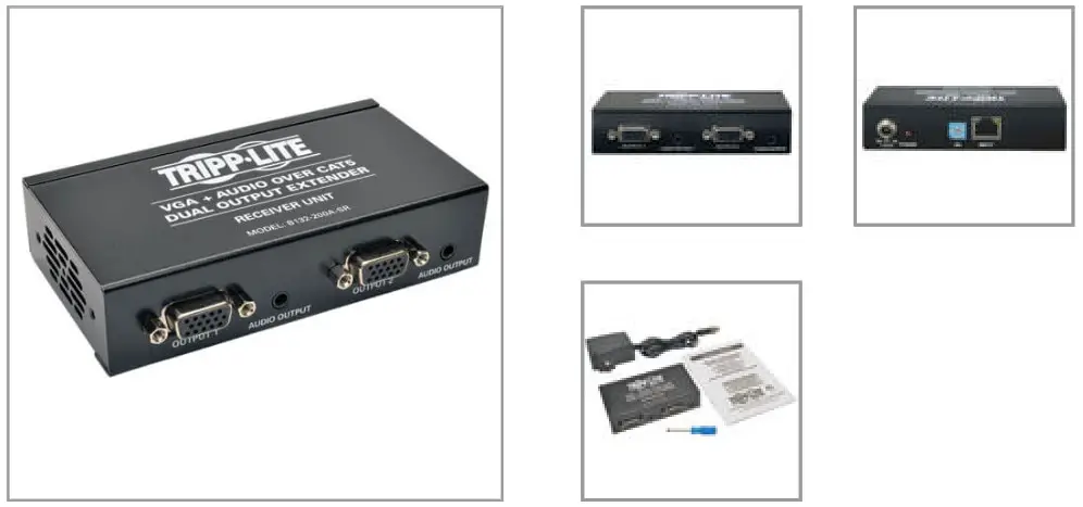 TRIPP LITE TRL B132 200A SR Dual VGA with Audio Over Cat5 Cat6 Extender Box - cover