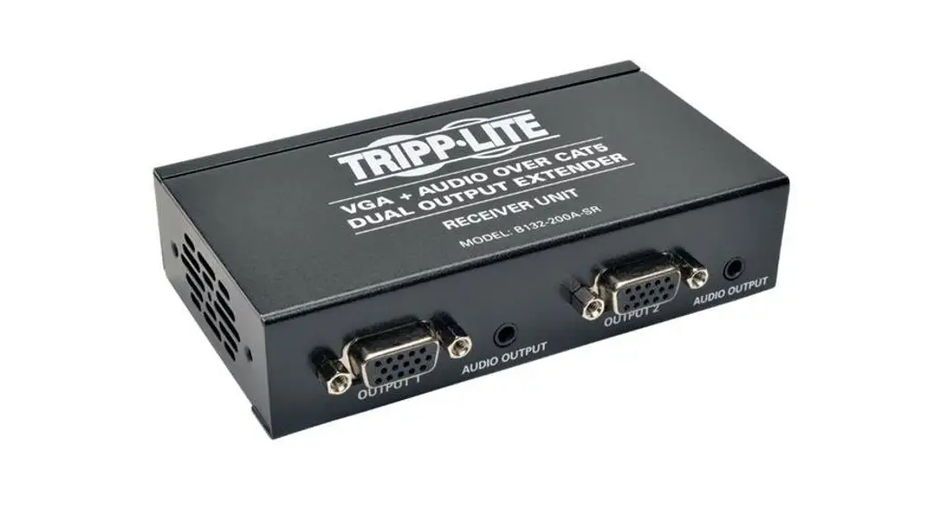Tripp-lite Trl-b132-200a-sr Dual Vga With Audio Over Cat5 Cat6 Extender Box User Guide