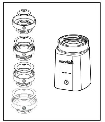 munchkin MKFE0769-01 98 Degree Digital Bottle Warmer - adapter