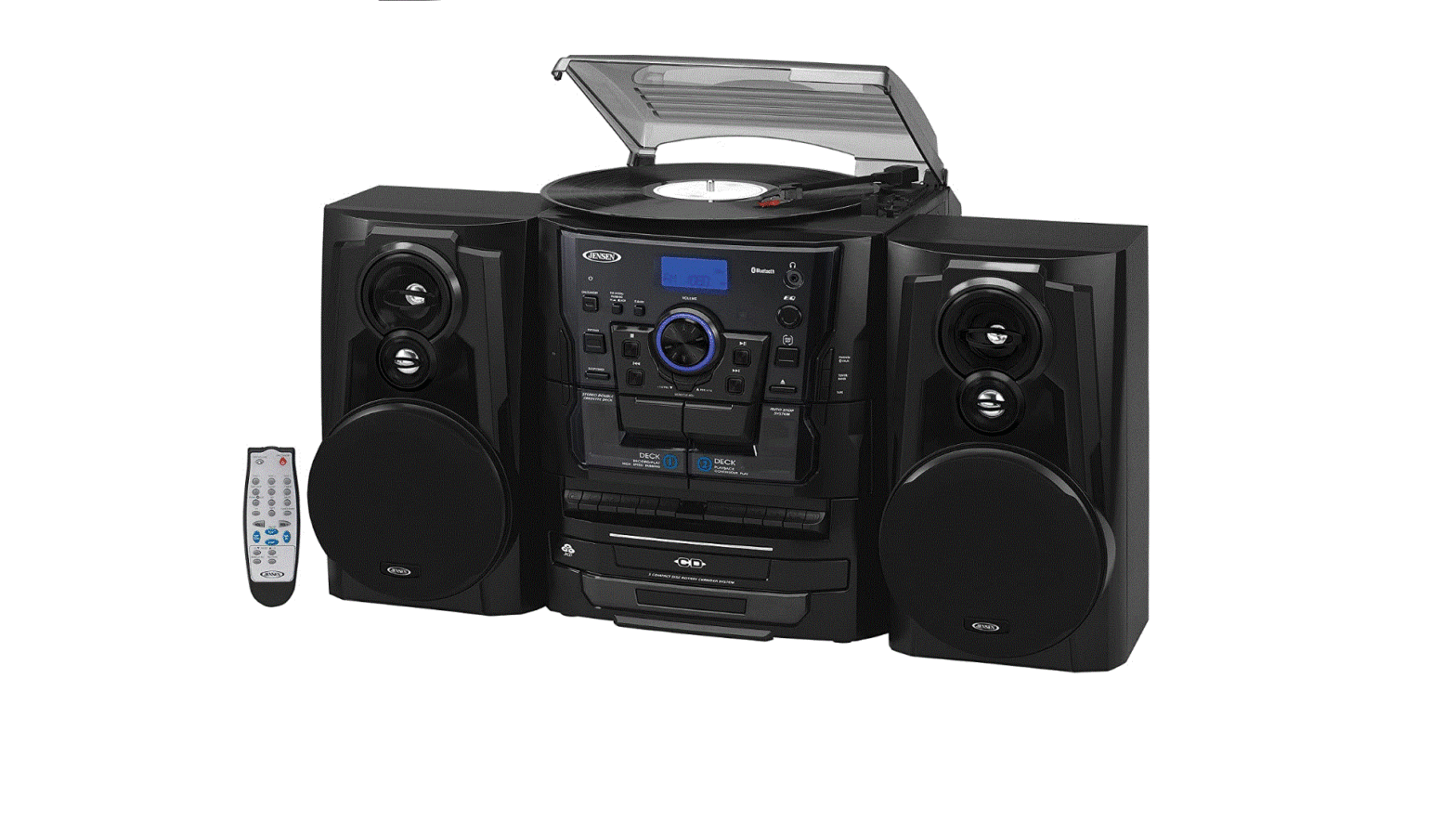 Jensen® Bluetooth® 3 Speed Stereo Turntable 3 Cd Changer-complete Features/user Guide