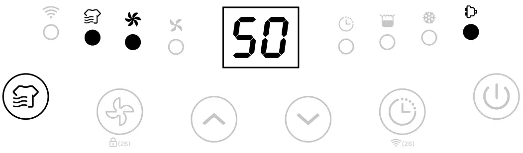 eeese 2502 Dehumidifier Emil - Drying button