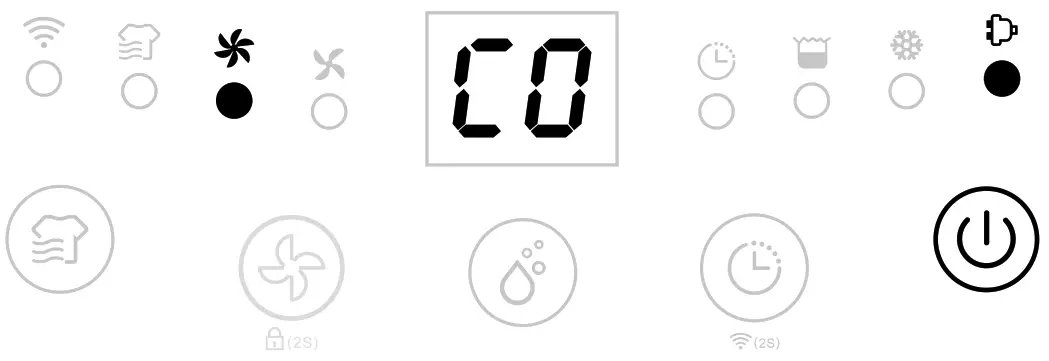 eeese 2502 Dehumidifier Emil - Power button