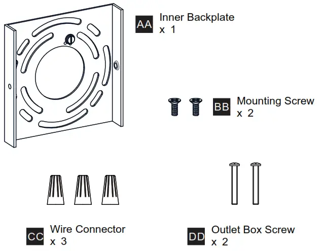 QUOIZEL BOU8407MBK Bourdon LED 8 Inch Matte Black Outdoor Lantern - MOUNTING HARDWARE