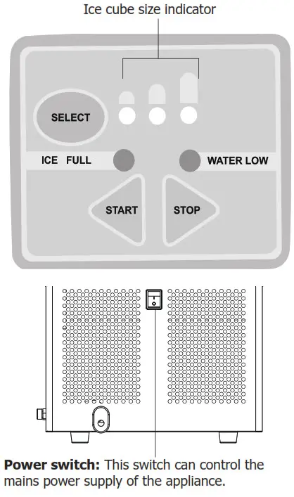 POLAR 17kg Ice Maker - Control Panel