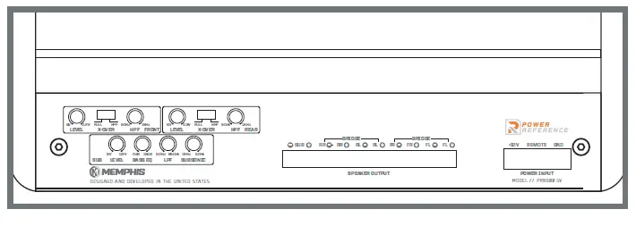 MEMPHIS PRX Series Audio Power Reference Mono Subwoofer Amplifier fig (3)