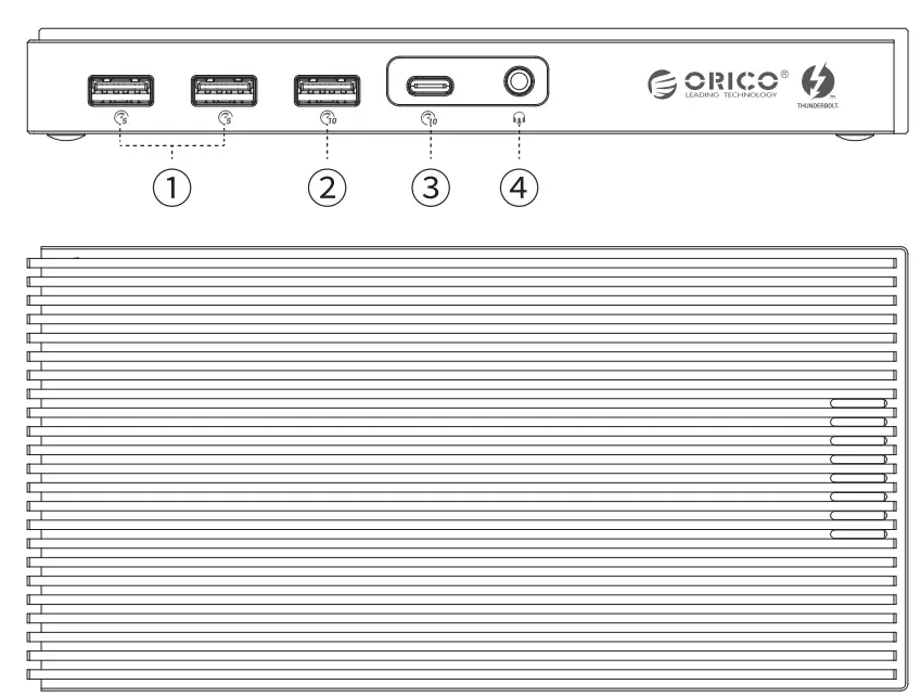 ORICO TB3 S2 Thunderbolt 3 Multifunctional Docking Station