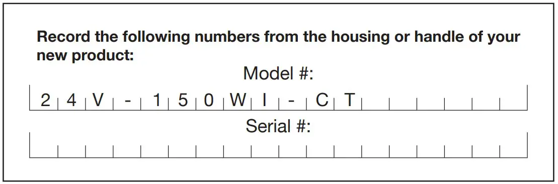 Model + Serial Numbers
