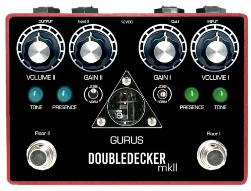 FOXGEAR DOUBLEDECKER mkII Tube Dual Overdrive Distortion Guitar Effects Pedal