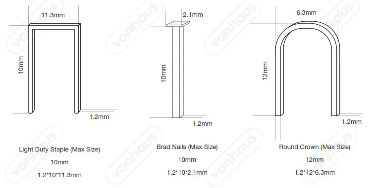VonHaus 3500196 3 In 1 Manual Staple and Nail Gun
