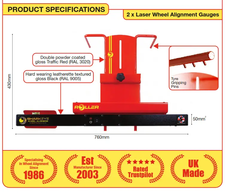 ROLLER RO4WLA Car 4 Wheel Laser Alignment Gauges - Fig