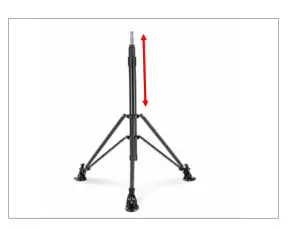PROAIM STD PTZ 01 3 Stage PTZ Camera Support Stand - spikefd