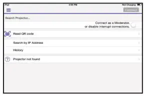 PowerLite EB-720-EB-725W Projector - Use the QR code reader feature to read the QR code displayed