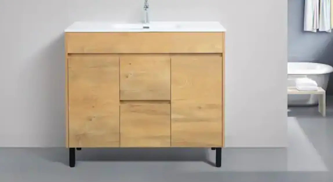 Sera Peyton 48 In. W X 18 In. D X 33 In. H Vanity In Frosted Oak With Ceramic Top Instructions Sera Peyton 48 In. W X 18 In. D X 33 In. H Vanity In Frosted Oak With Ceramic Top Instructions