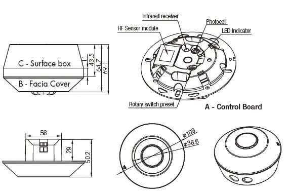 HYTRONIK-HMW11-Surface-Mount-High-Bay-Motion-Sensor-fig-2
