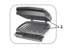 George-Foreman-GR340FB-4-Serving-Classic-Plate-Electric-Indoor-Grill-Fig-2