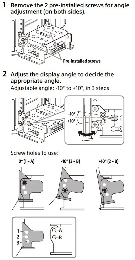SONY XAV-AX8150 AV Receiver Instruction Manual - Adjusting the display angle