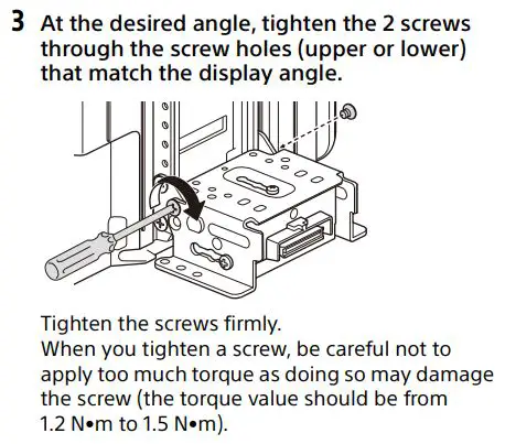 SONY XAV-AX8150 AV Receiver Instruction Manual - Adjusting the display angle