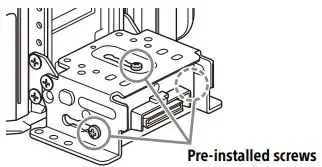 SONY XAV-AX8150 AV Receiver Instruction Manual - Loosen the 3 pre-installed screws