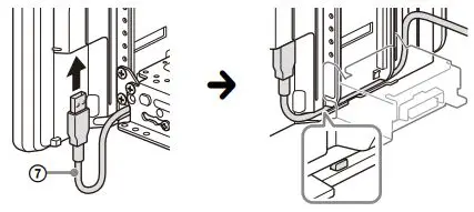 SONY XAV-AX8150 AV Receiver Instruction Manual - Organizing the USB cable