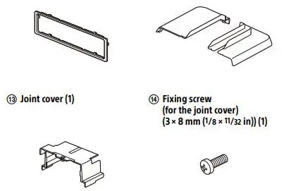 SONY XAV-AX8150 AV Receiver Instruction Manual - Parts List for Installation