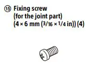 SONY XAV-AX8150 AV Receiver Instruction Manual - Parts List for Installation