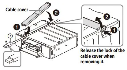 SONY XAV-AX8150 AV Receiver Instruction Manual - Remove the cable cover