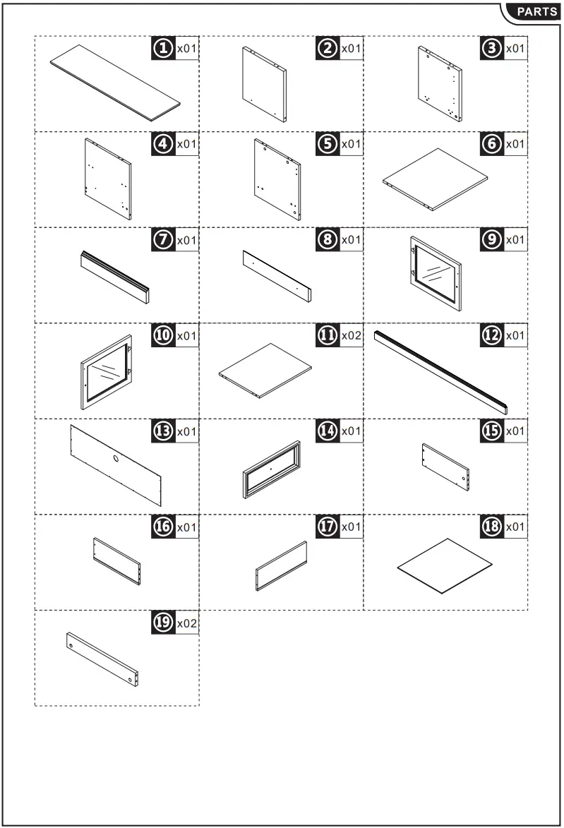 HOMCOM 839 223 Modern TV Stand Cabinet for TV - fig 8
