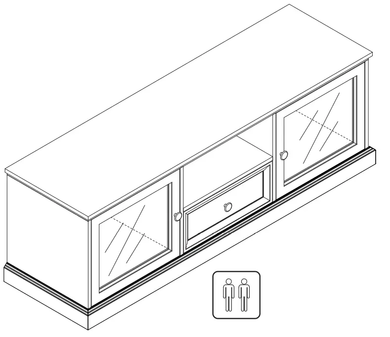 HOMCOM 839 223 Modern TV Stand Cabinet for TV