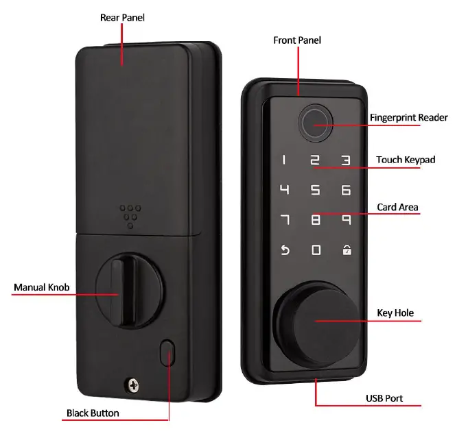 VORDEO-Wifi-Electronic-Smart-Door-Lock-With-Biometric-FIG-1