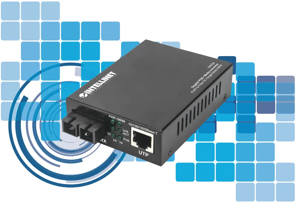 INTELLINET 508209 Gigabit PoE Media Converter