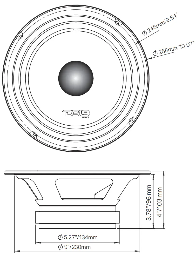 DS18 PRO X10BM 10 Inch Midrange Speaker - Fig