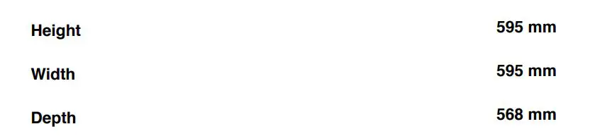 Haier HWO60S8EPX2 Oven 60cm 8 Function - DIMENSIONS