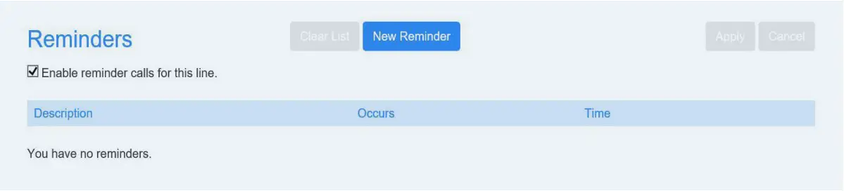 REMINDERS TAB