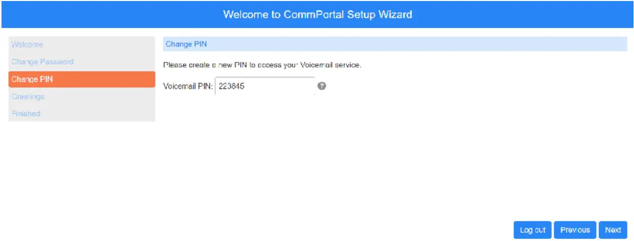 CHANGE YOUR VOICEMAIL PIN
