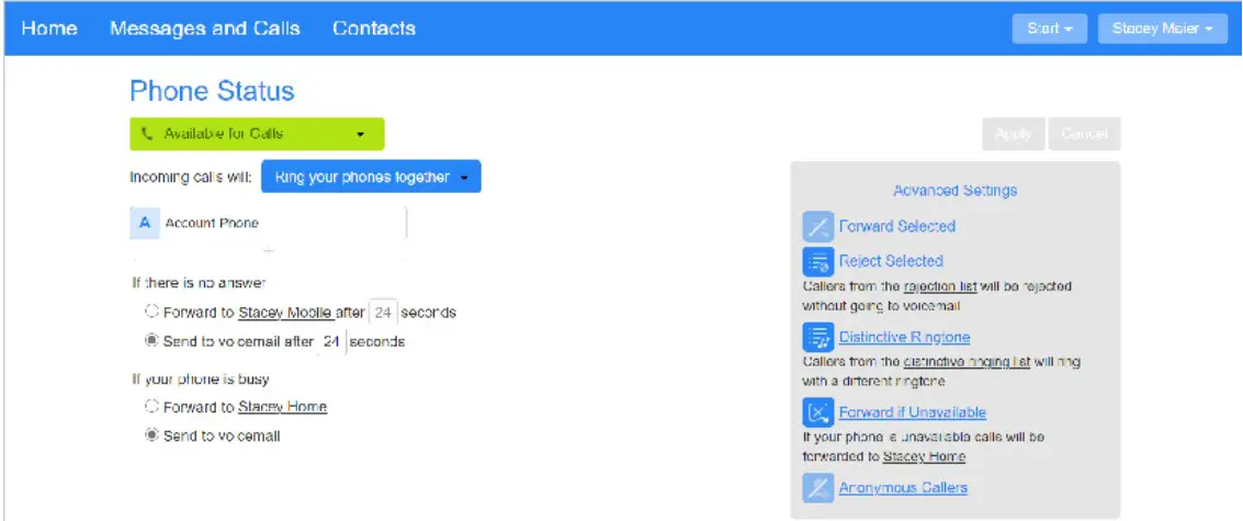 ACCOUNT PHONE + SETTINGS