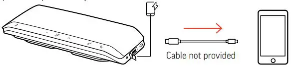 poly 40 Series Bluetooth and Corded USB Speakerphone User Guide - CHARGE YOUR PHONE