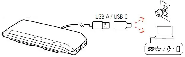poly 40 Series Bluetooth and Corded USB Speakerphone User Guide - CHARGE YOUR SPEAKERPHONE