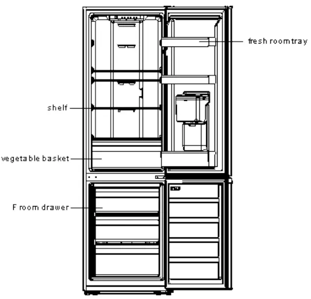 CANDY HD-359RWEN 271L Bottom Mounted Refrigerator Freezer - OVERVIEW