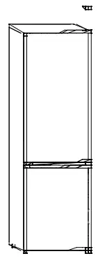 CANDY HD-359RWEN 271L Bottom Mounted Refrigerator Freezer - REVERSIBILITY1