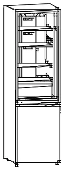 CANDY HD-359RWEN 271L Bottom Mounted Refrigerator Freezer - REVERSIBILITY12