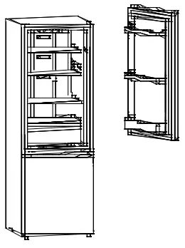 CANDY HD-359RWEN 271L Bottom Mounted Refrigerator Freezer - REVERSIBILITY3