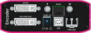 FIG 1 MG-KVM-531 encoder rear panel