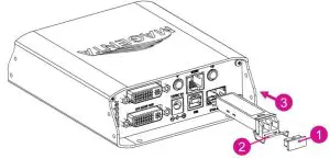FIG 5 Fitting or replacing the SFP module