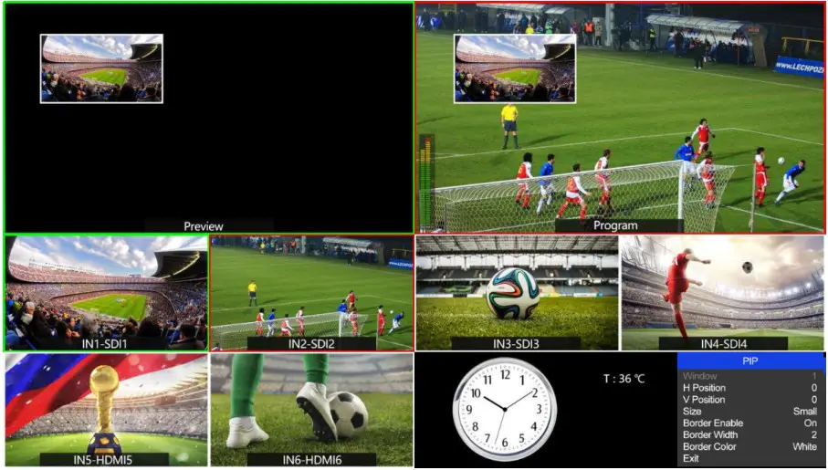 BZBGEAR BG-MFVS61-G2 6-Inch 3G-SDI and HDMI Video Mixer-PIP Mode