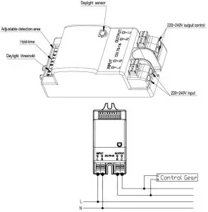saxby 77896 Force Microwave Emergency Ceiling Luminar - microwave movement sensor