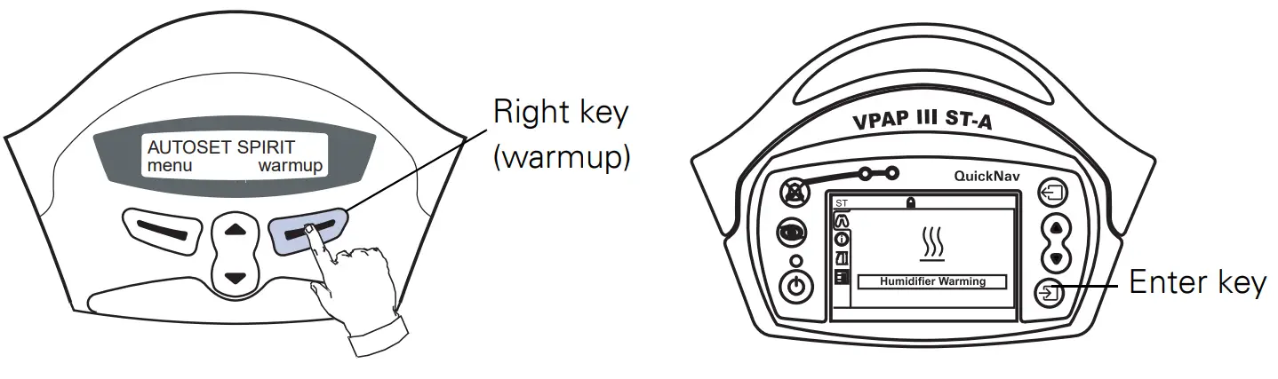 RESMED 30902 HumidAire 2i Heated Humidifier-control panel