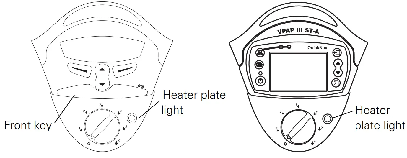 RESMED 30902 HumidAire 2i Heated Humidifier-plate light
