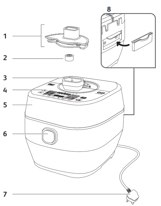 Tefal NC00151722 Home Chef Smart Pro IH Multicooker - charging