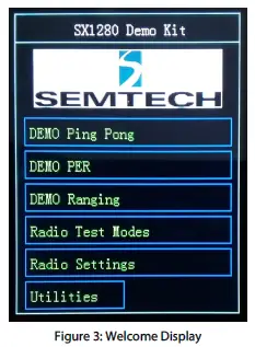 SEMTECH SX1280 2.4GHz Development Kit FIG 3